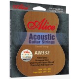 Струни для акустичної гітари Alice AW332 – L легкое натяжение
