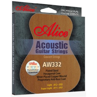 Струни для акустичної гітари Alice AW332-SL супер легкое натяжение