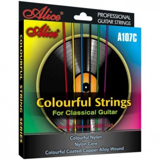 Струны для классической гитары Alice A107C Colourful нормального натяжения