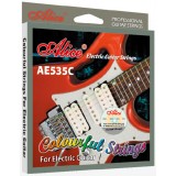 Струны для электрогитары Alice AE535C цветные супер легкое натяжение