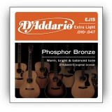D`ADDARIO EJ15 PHOSPHOR BRONZE EXTRA LIGHT 10-47