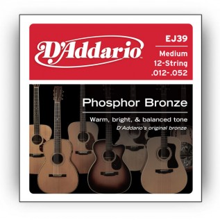 D`ADDARIO EJ39 PHOSPHOR BRONZE MEDIUM 12-STRING 12-52