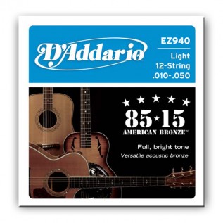 D`ADDARIO EZ940 BRONZE MEDIUM 12 STRINGS 10-50