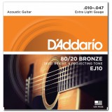 D`ADDARIO EJ10 80/20 BRONZE EXTRA LIGHT 10-47